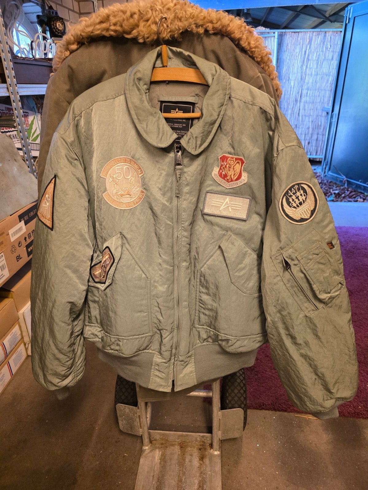 Alpha Industries Pilotenjas - Zo goed als nieuw, Alpha Industries, Overige maten, Ophalen of Verzenden, Zo goed als nieuw