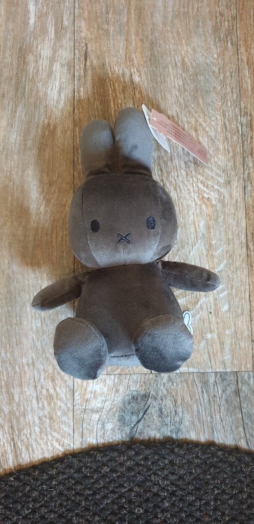 Pluche knuffel Nijntje misty dick bruna velvet antraciet, Overige merken, Ophalen of Verzenden, Middelgroot (20 tot 80 cm), Konijn