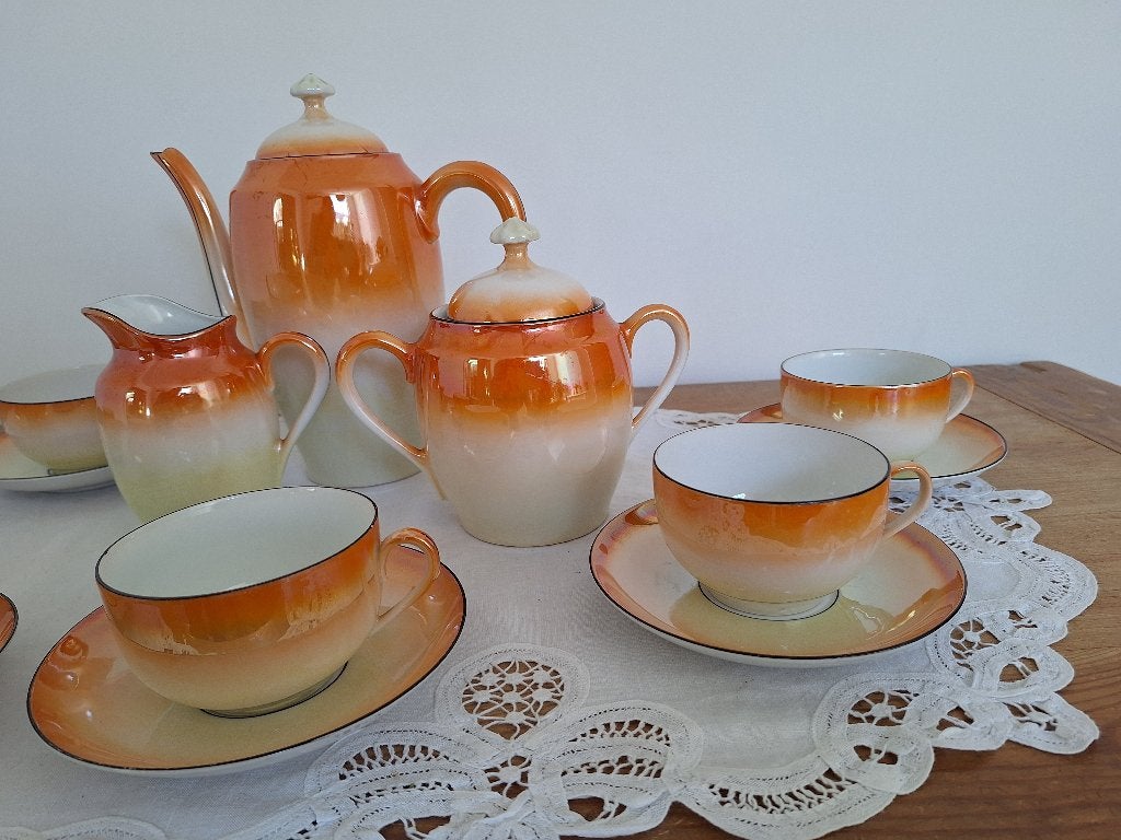 Vintage compleet Koffieservies - 6 Delig, Ophalen of Verzenden