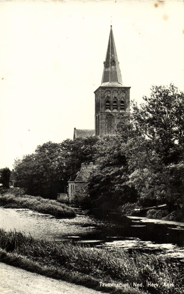 Tzummarum, Ned. Herv. Kerk - gelopen, Ophalen of Verzenden, Voor 1920, Gelopen, Friesland