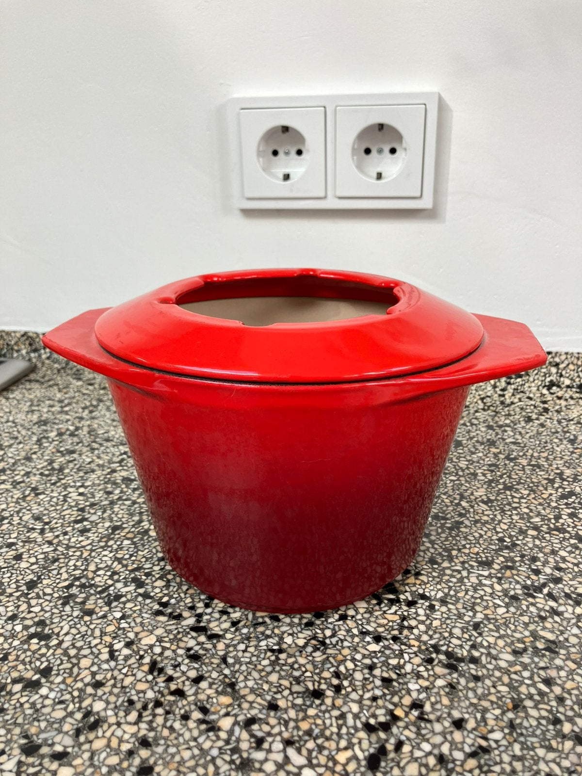 Vintage fondue pan Le Creuset Gietijzer, Gebruikt, Gietijzer, Overige typen, Le Creuset