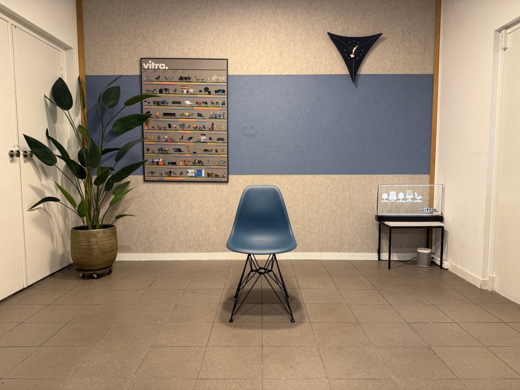 Vitra | Eames | DSR | Sea Blue | 1x, Niet ingevuld, Kunststof, Vitra Artifort Cassina Fritz Hansen Eames Gispen Pastoe Hay, Blauw