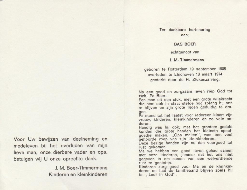 bidprentjes +brabant-boer-de boer-den boer-boere-boerlage, Ophalen of Verzenden, Bidprentje