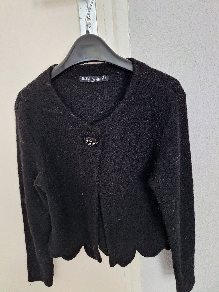 Mooi zwart vestje van Juffrouw Jansen, Maat 38/40 (M), Zwart, Ophalen of Verzenden, Zo goed als nieuw