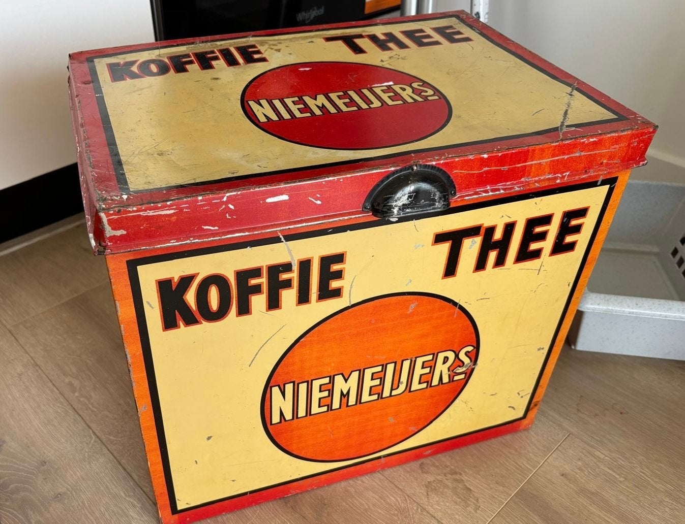 Vintage Niemeyer Koffie Thee Blik - Groot Formaat, Ophalen