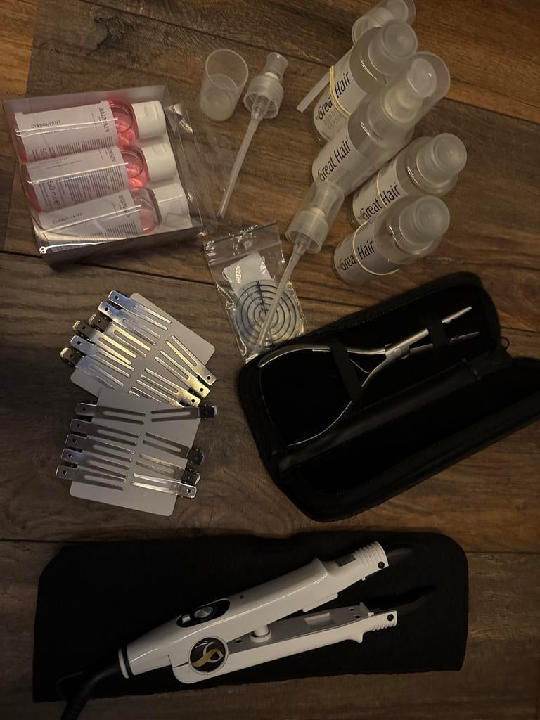 WarmteTang, Clips, Oplosmiddel & Sprays Extentions, Ophalen of Verzenden, Zo goed als nieuw, Pruik of Haarverlenging