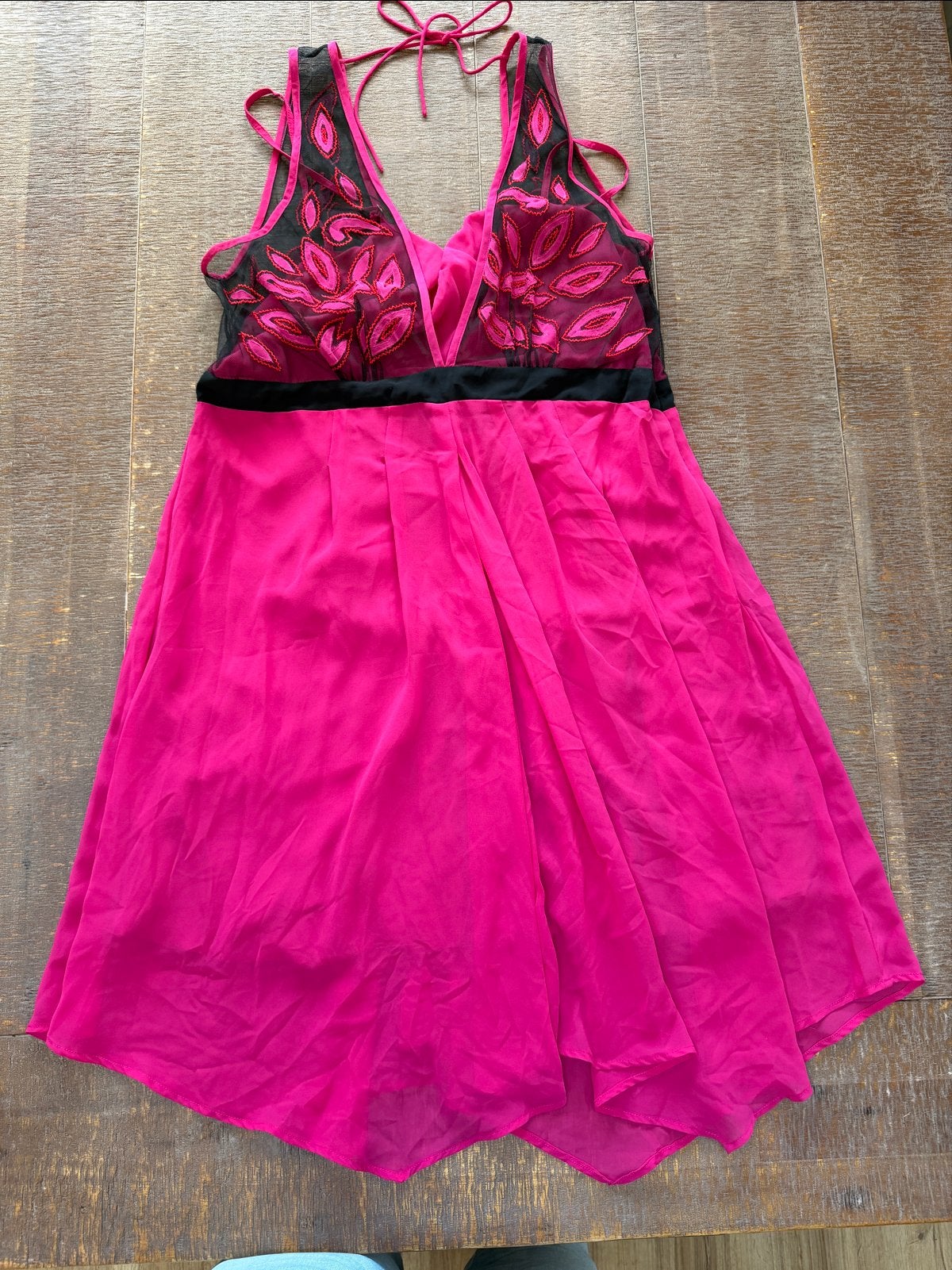 Steps Fuchsia Jurk Maat 46, Kleding | Dames, Verzenden, Maat 46/48 (XL) of groter, Knielengte, Roze