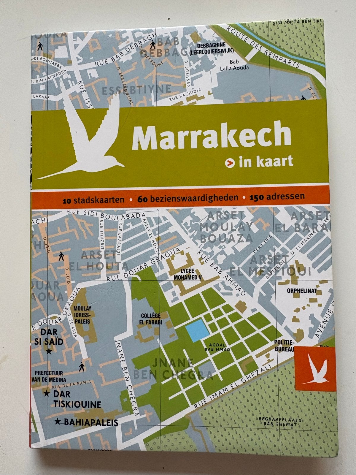 Marrakech in kaart - Reisgids met stadskaarten en tips, Overige merken, Afrika, Ophalen of Verzenden, Zo goed als nieuw
