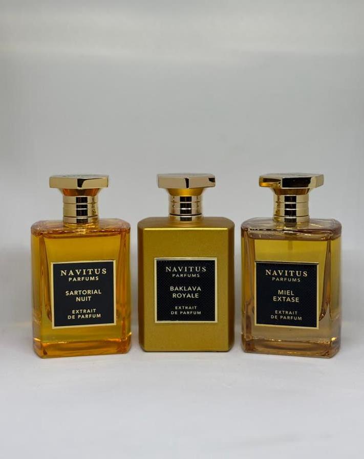 Navitus ~ Sartorial Nuit, Baklava Royale & Miel Extase, Sieraden, Tassen en Uiterlijk, Uiterlijk | Parfum, Verzenden