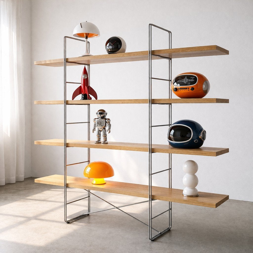 Vintage Ikea Enetri boekenkast - eikenprint, Huis en Inrichting, Kasten | Boekenkasten, Ophalen of Verzenden, 25 tot 50 cm, 50 tot 100 cm