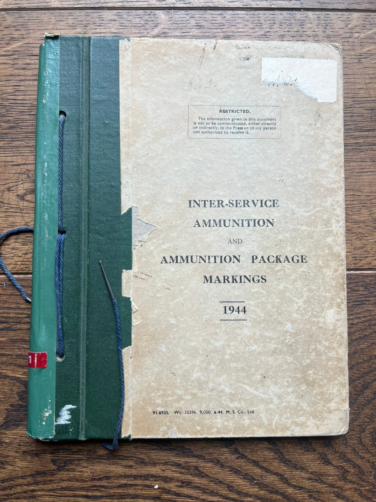 WO2 Brits handboek markering granaat  artillerie munitie, Verzenden, Engeland