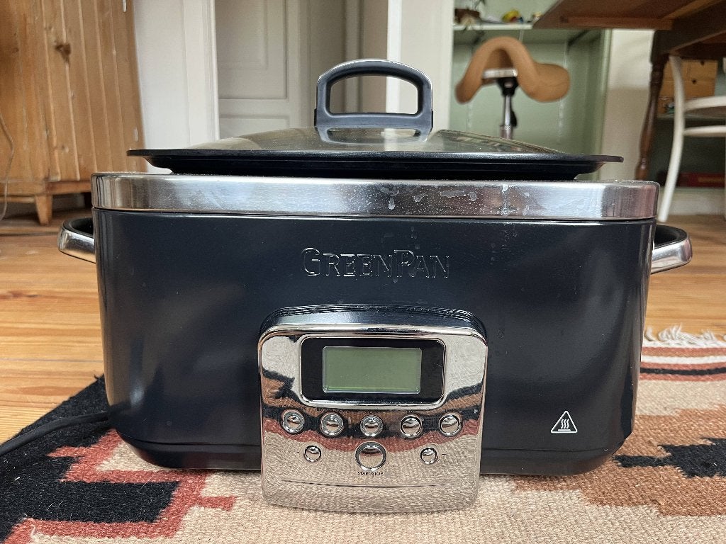 GreenPan Slowcooker 6L, Ophalen, Timer, Zo goed als nieuw