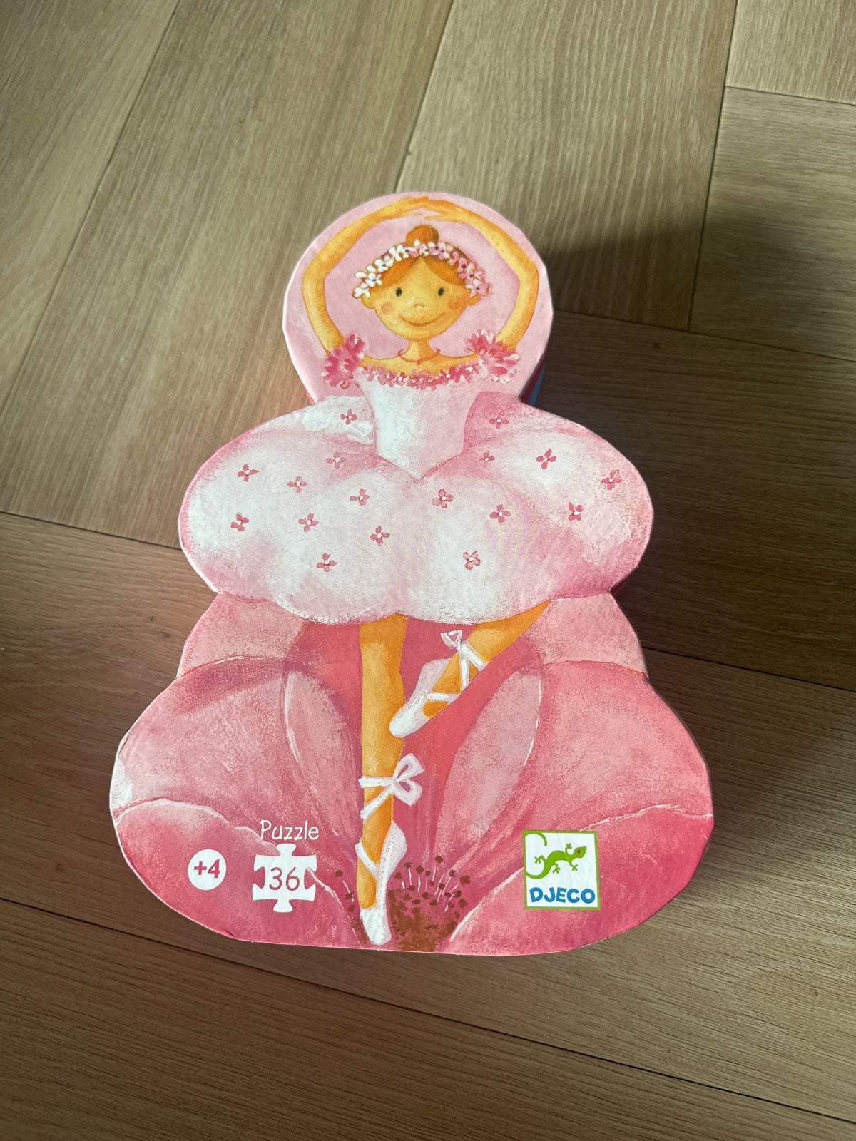 Djeco Balerina Puzzel 36 stukjes, Kinderen en Baby's, Ophalen, 10 tot 50 stukjes, Zo goed als nieuw, 4 tot 6 jaar