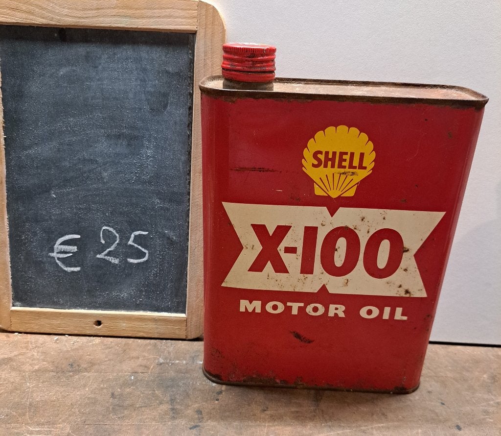 emaille metalen borden blikken olie reclame, Verzamelen, Ophalen of Verzenden, Gebruikt, Reclamebord