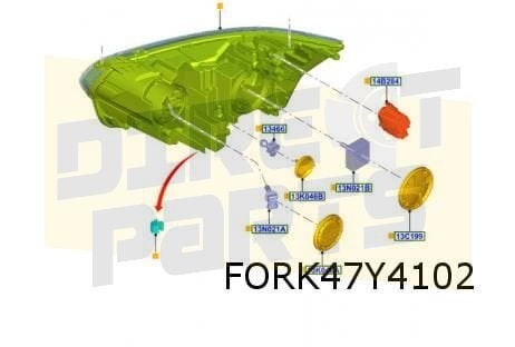 Ford Transit (5/19-) koplamp R (HID D5S/ LED DRL) Origineel!, Auto-onderdelen, Verlichting, -, Verzenden, -, Nieuw