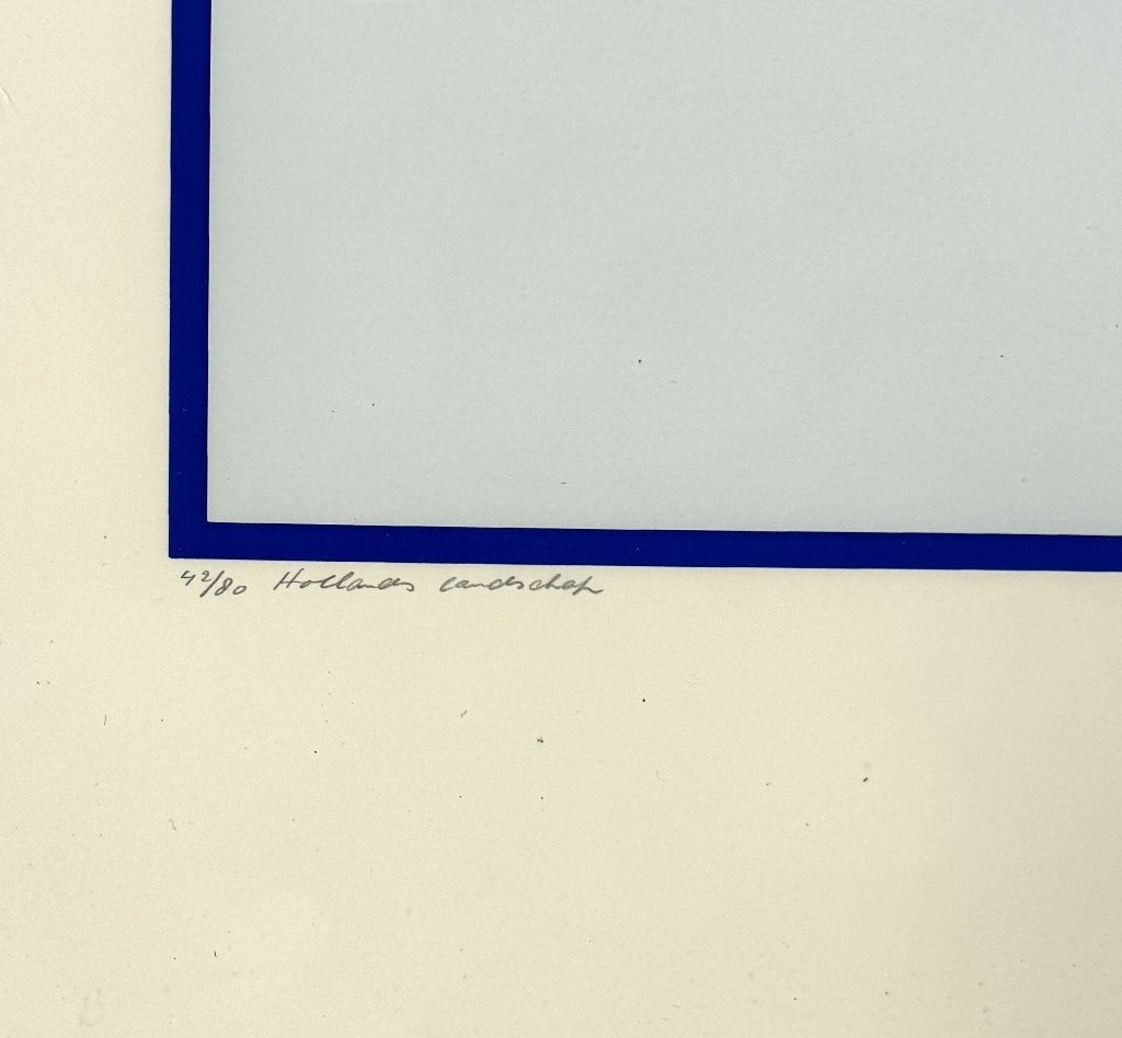423. Zeefdruk, Han Jansen, “Hollands Landschap”, 20e eeuw, Antiek en Kunst, Kunst | Litho's en Zeefdrukken, Ophalen