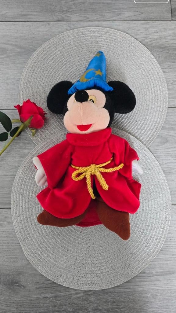 Mickey Mouse "Sorcerer" knuffel uit de Disney film Fantasia, Ophalen of Verzenden, Mickey Mouse, Zo goed als nieuw, Knuffel
