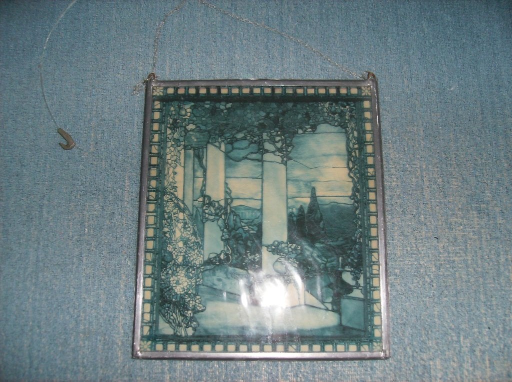 TIFFANY, GLAS IN LOOD, AFBEELDING, OPHANGKETTING, Ophalen of Verzenden