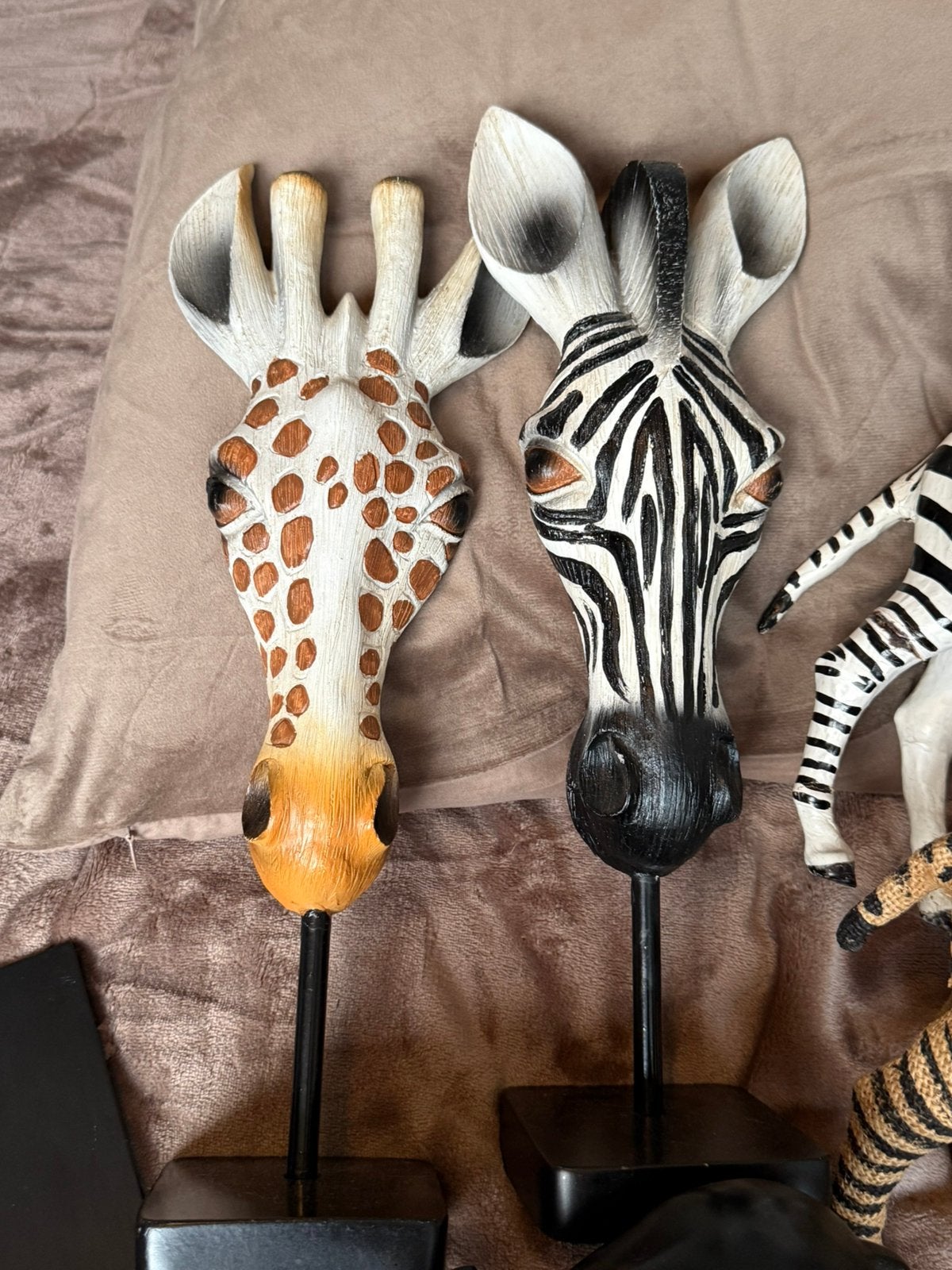 Jungle thema zebra, giraffe woon decoratie, Gebruikt, Meerkleurig, Decoratieobject, Ophalen of Verzenden