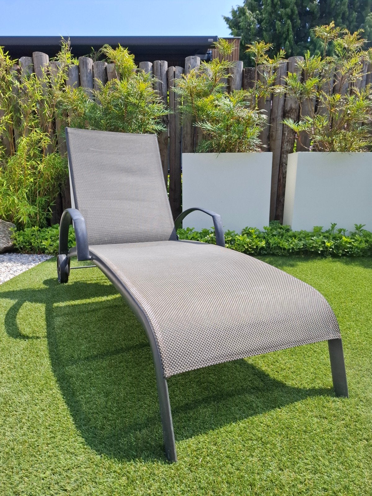 Ligbed tuin, Ophalen, Gebruikt, Aluminium, Verstelbaar