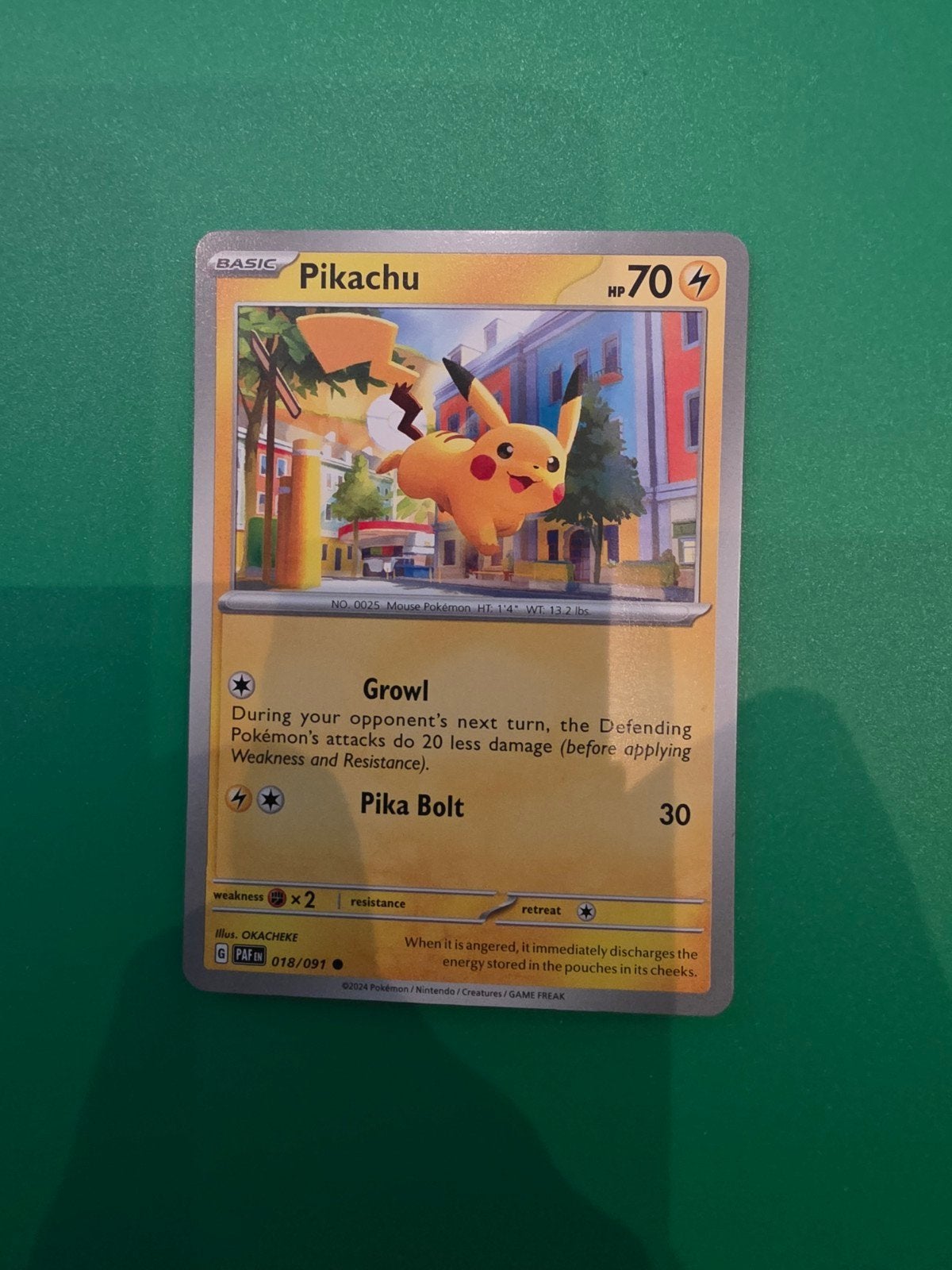 Pikachu 018/091, Ophalen of Verzenden, Zo goed als nieuw
