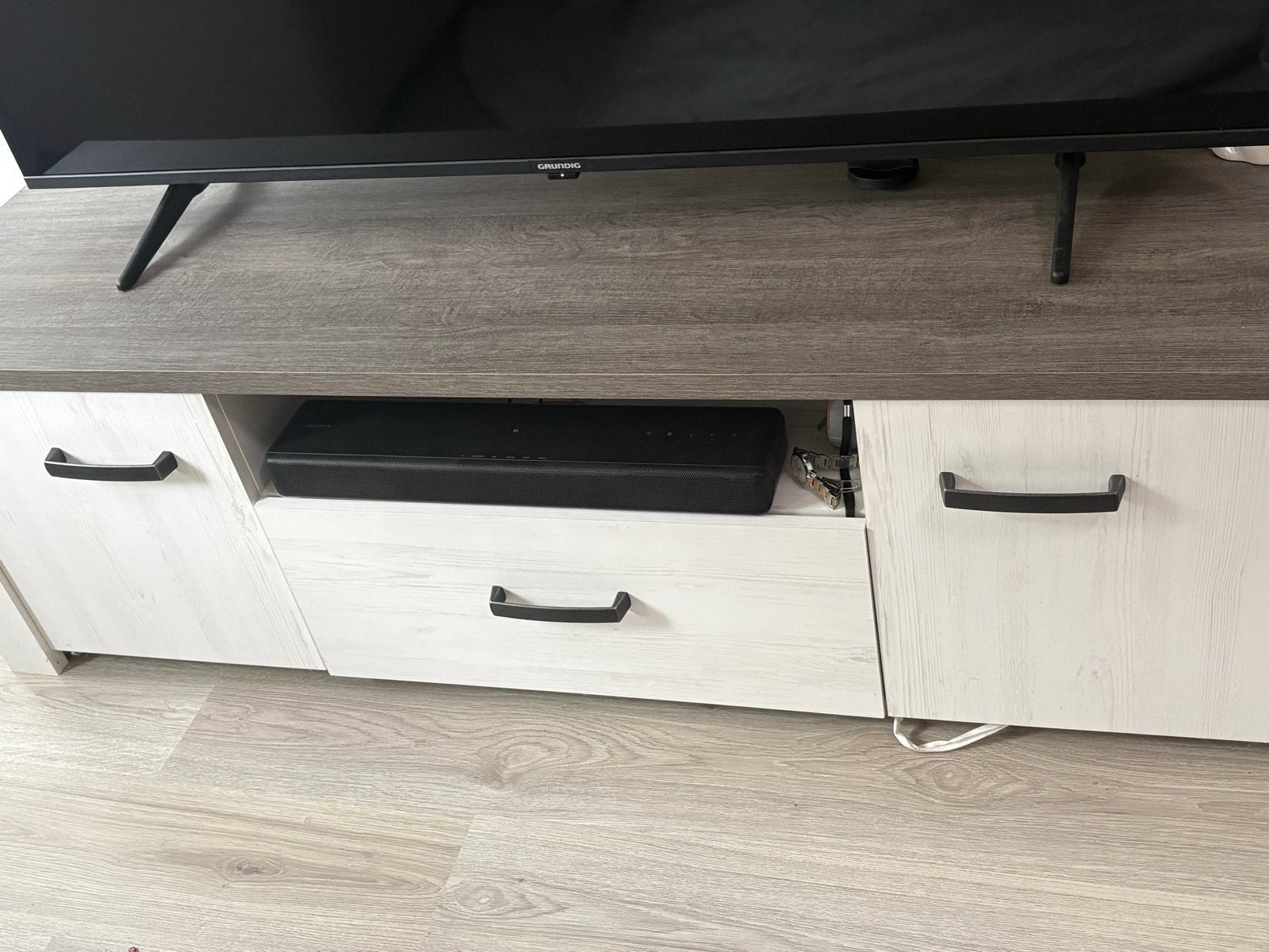 Moderne tv-kast en salontafel set, Huis en Inrichting, Kasten | Televisiemeubels, Gebruikt, Minder dan 100 cm, 100 tot 150 cm