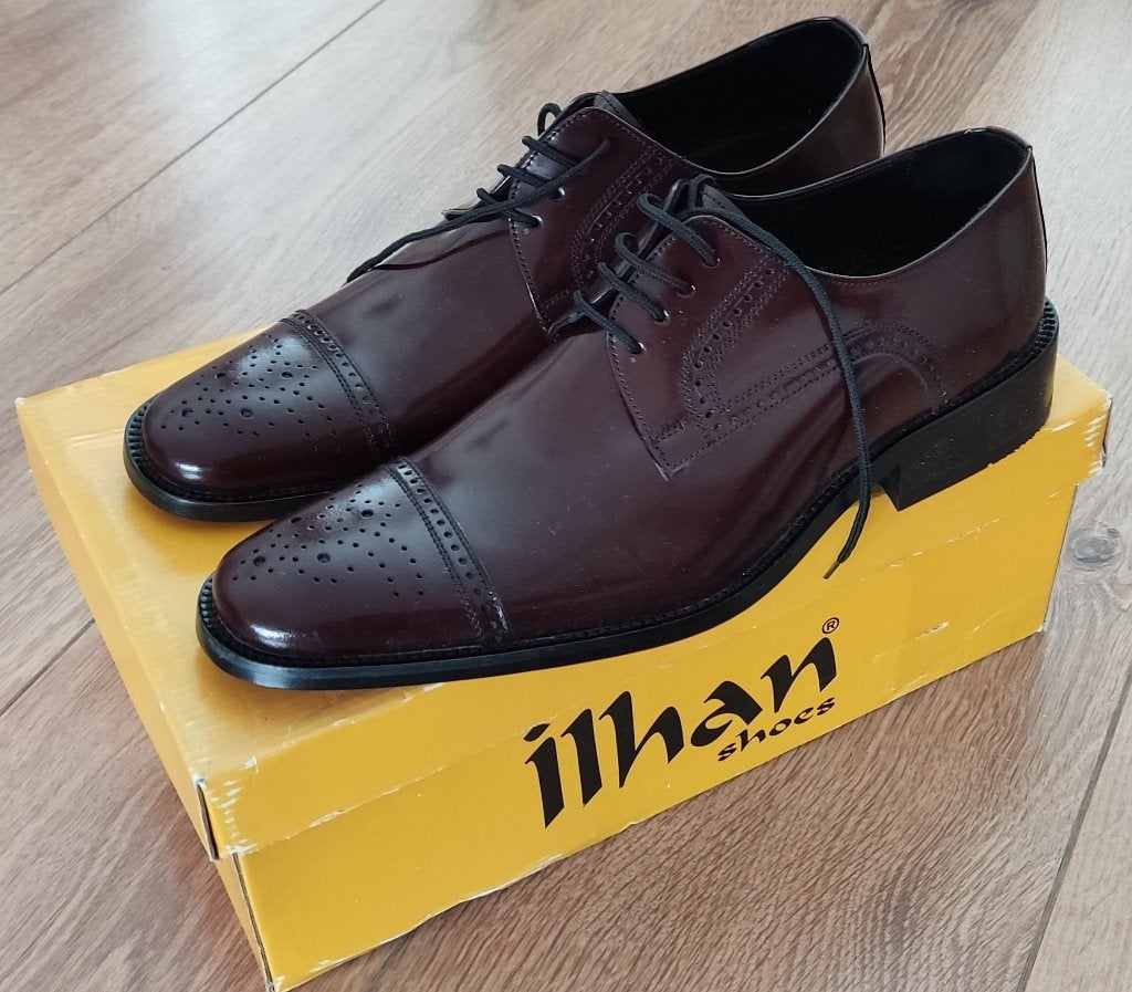 Leren Leder Lakschoenen Heren maat 40, Ophalen, Bruin, Nieuw, Veterschoenen
