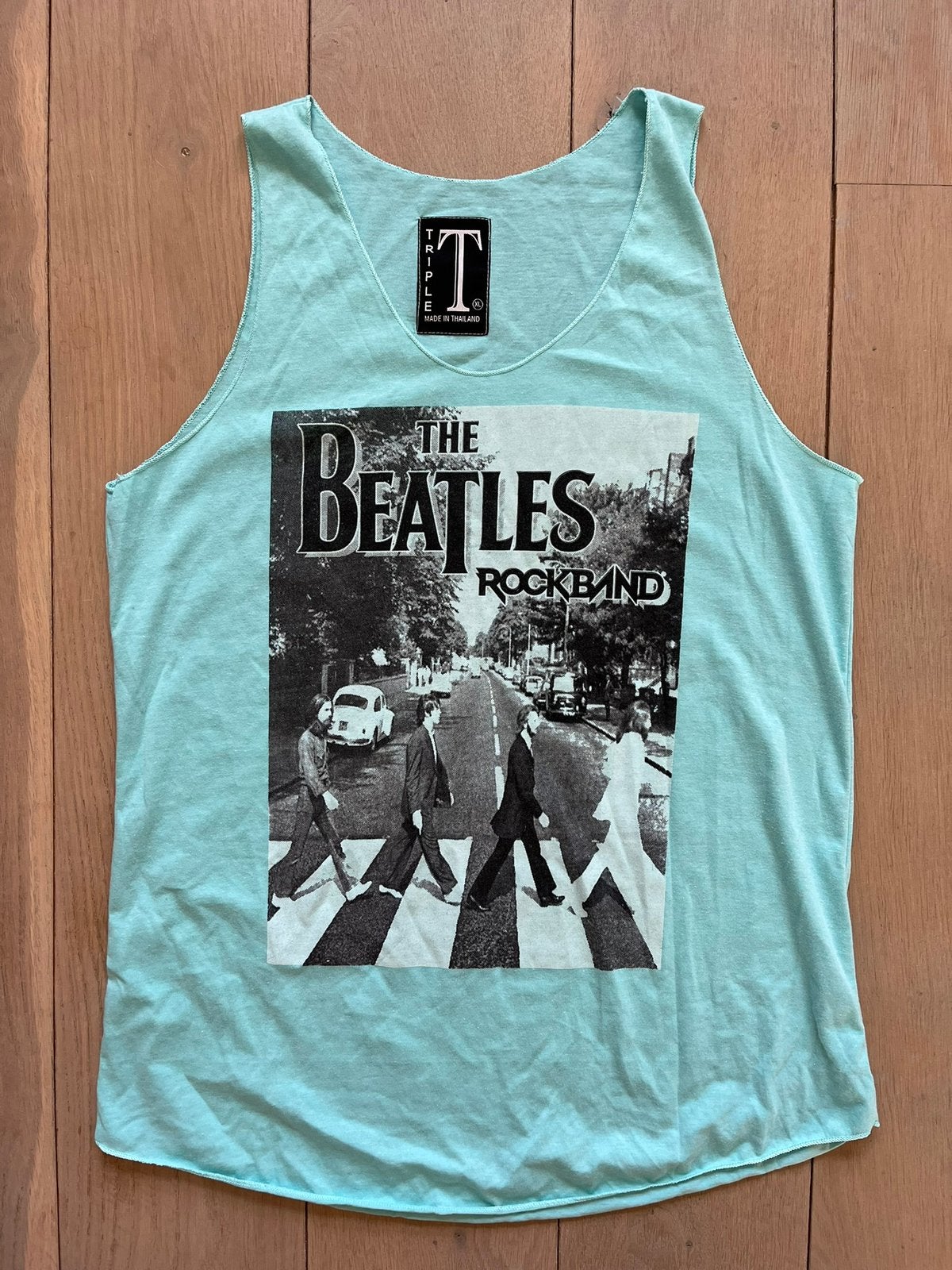 The Beatles Abbey Road oversized turquoise top mintgroen, Maat 38/40 (M), Beatles, Ophalen of Verzenden, Zo goed als nieuw