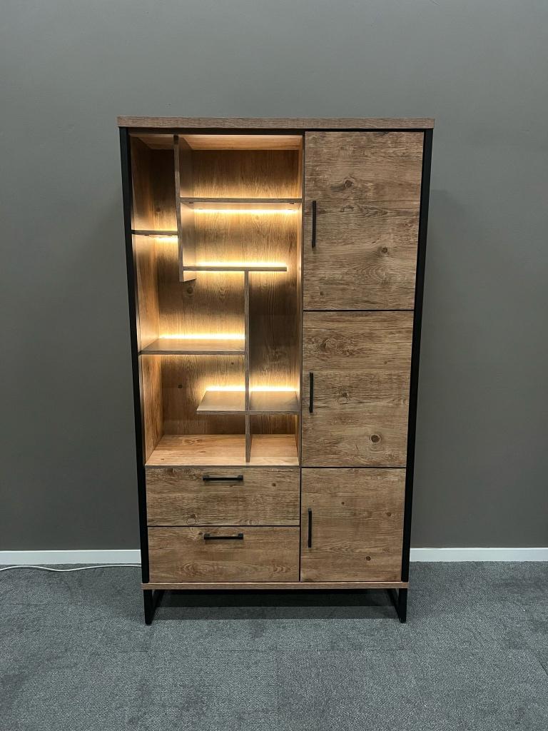 Pantin bergkast van Happy At Home met verlichting, Landelijk , industrieel, 100 tot 150 cm, 1 of 2 laden, Overige materialen