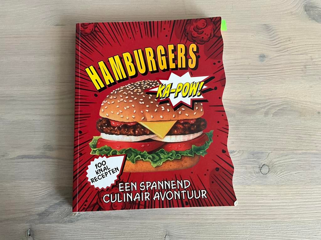 Boek Hamburgers KA-POW! 100 Knal Recepten, Ophalen of Verzenden, Zo goed als nieuw, Overige gebieden, Hoofdgerechten