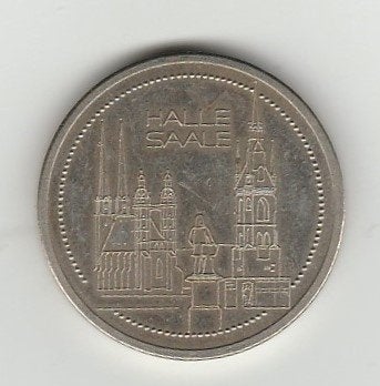 Munt / Penning DDR (Oost-Duitsland) - Halle Saale, Ophalen of Verzenden, Overige materialen, Buitenland