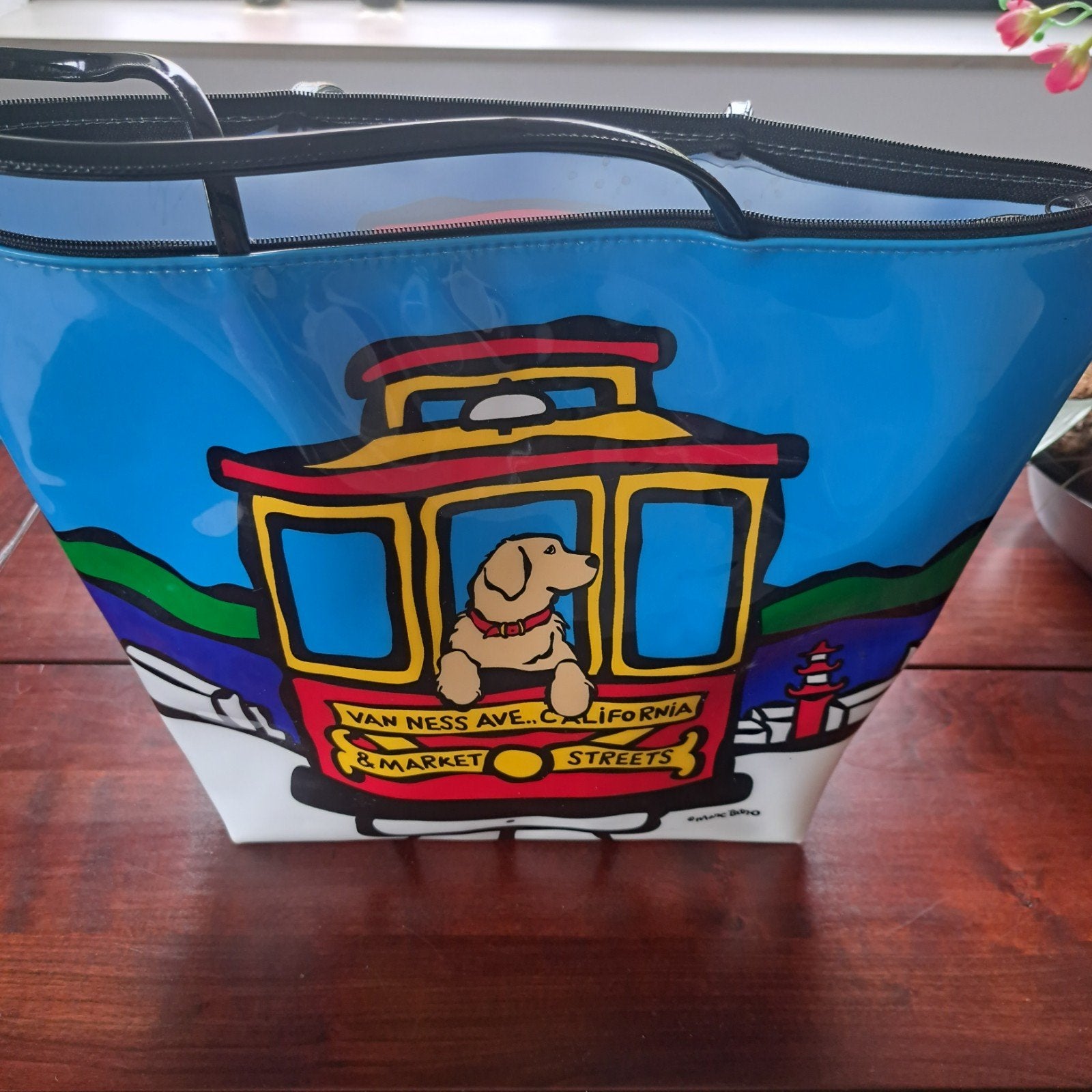 Marc Tetro Tote bag / schoudertas. Californië, Ophalen of Verzenden, Gebruikt, Blauw, Shopper