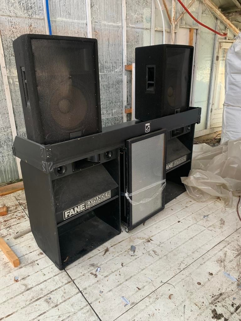 Professionele geluidsset met 2 draaitafels en boxen, Ophalen, Gebruikt, Dj-set, Overige merken