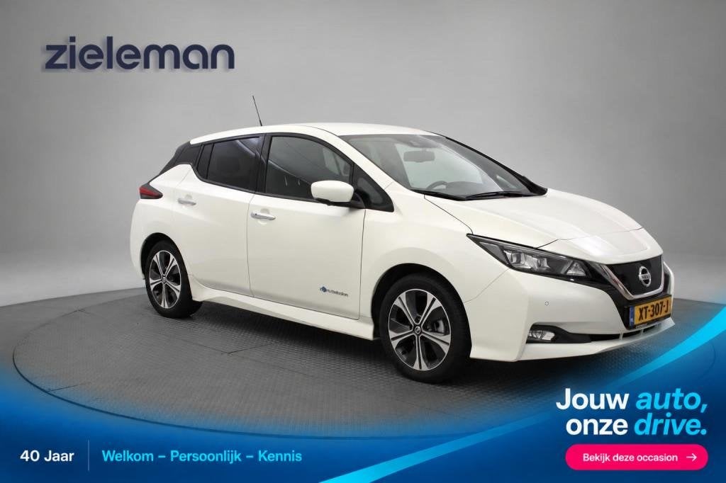 Nissan LEAF Tekna 40 kWh - Camera, Adapt. Cruise, Half Leer,, Gebruikt, Wit, Leaf, 270 km
