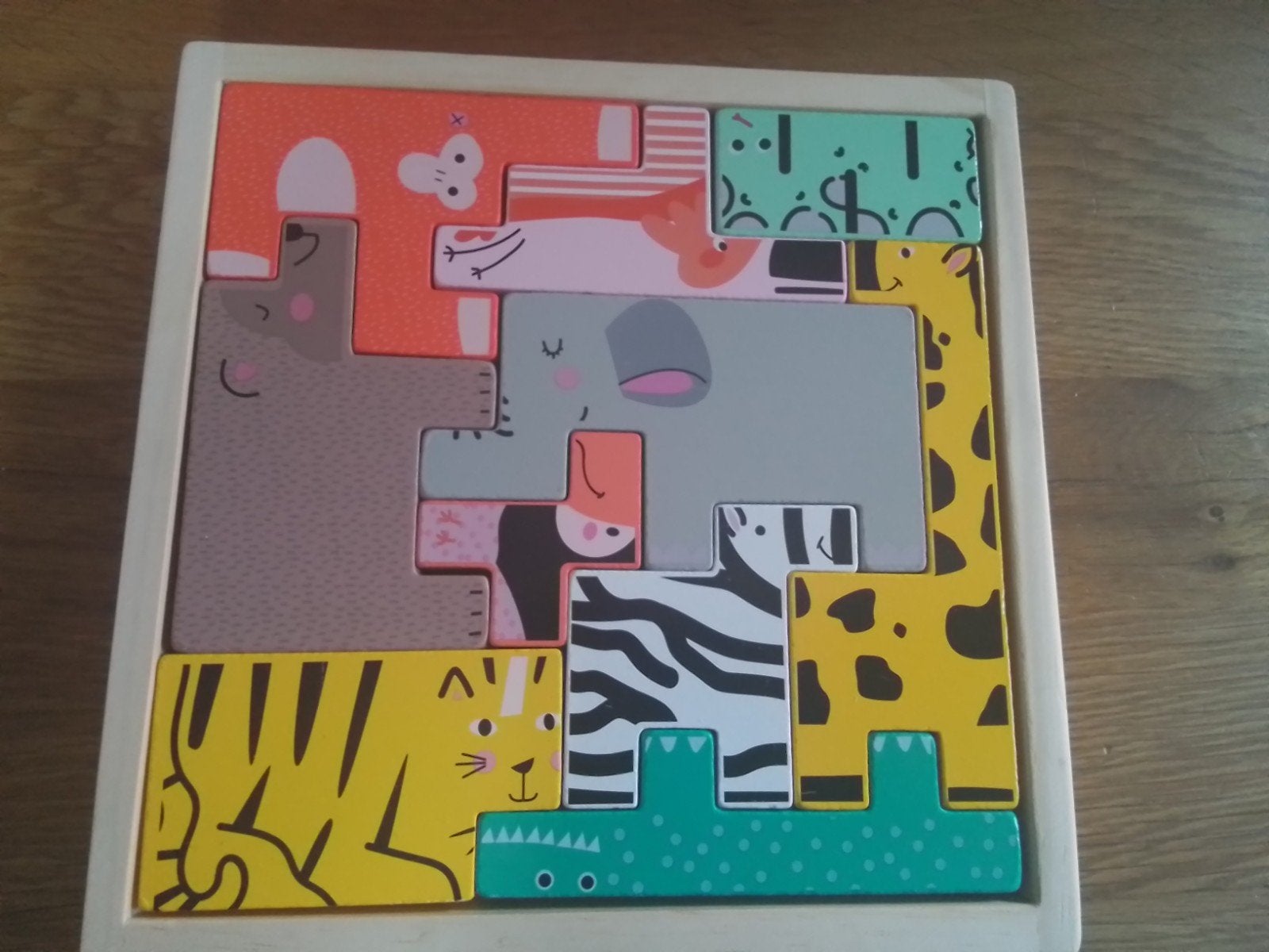 Houten Dieren Puzzel voor Kinderen, 2 tot 4 jaar, 10 tot 50 stukjes, Ophalen of Verzenden, Zo goed als nieuw