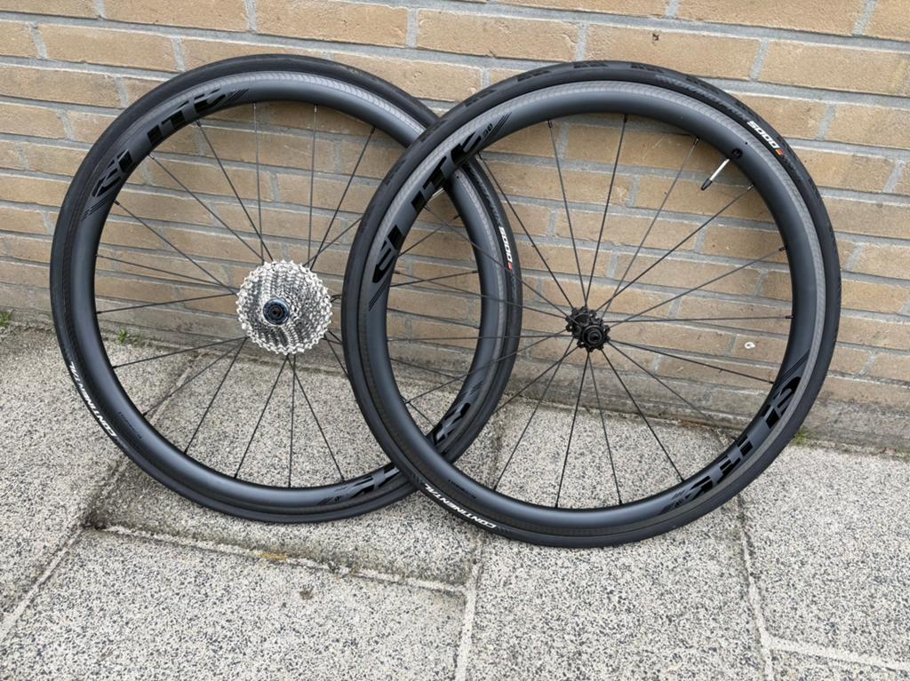 Carbon wielenset Elitewheels velgremmen klimwielen, Ophalen, Racefiets, Wiel, Carbon