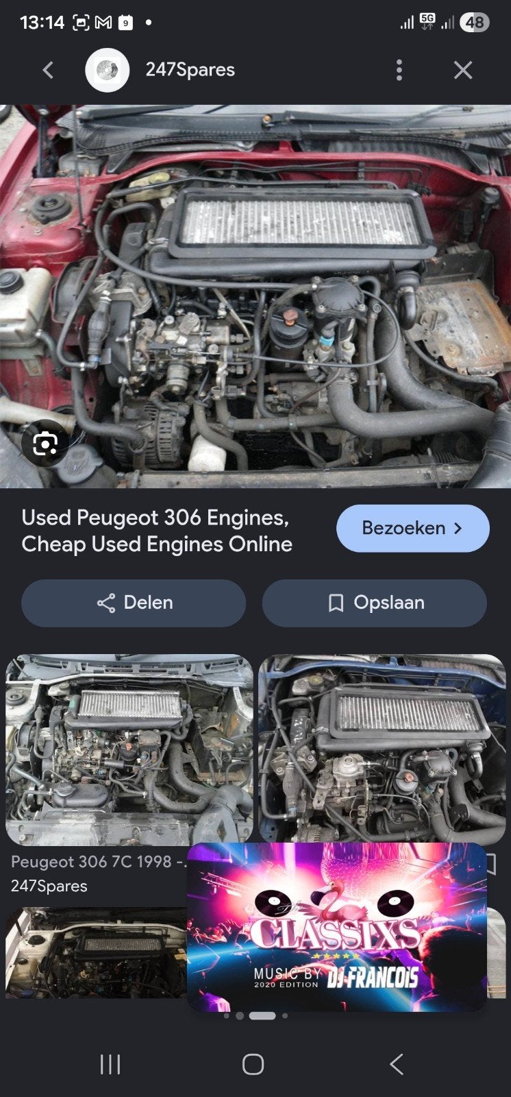 Complete XUD9TE Motor met Turbo en Lucas Pomp, Ophalen, Gebruikt, Peugeot