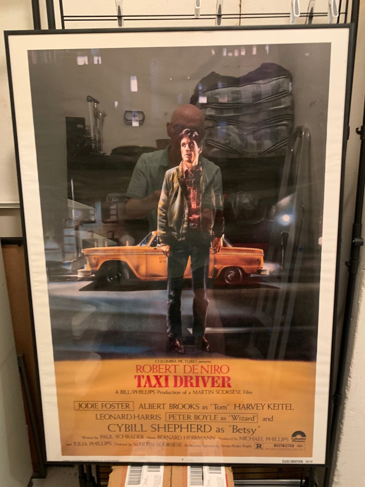 Filmposter Taxi Driver, Ophalen, Rechthoekig Staand, Met lijst, Zo goed als nieuw
