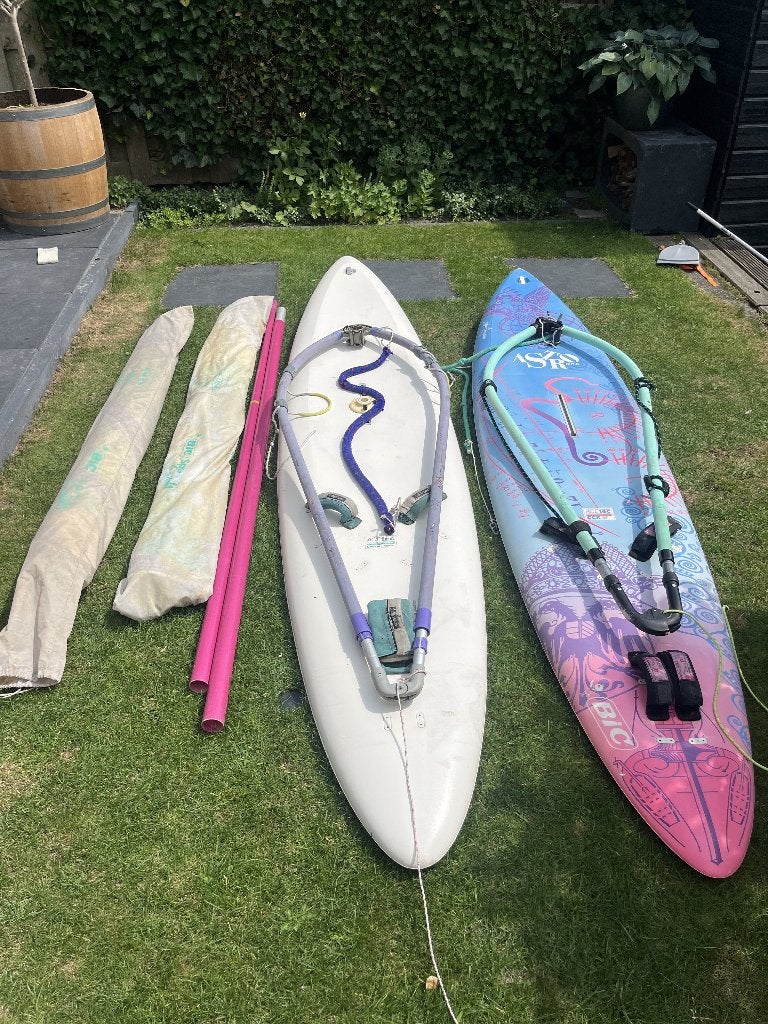 Windsurf set, Watersport en Boten, Windsurfen, Ophalen, 250 tot 300 cm, Gebruikt, 5 tot 6.5 m²