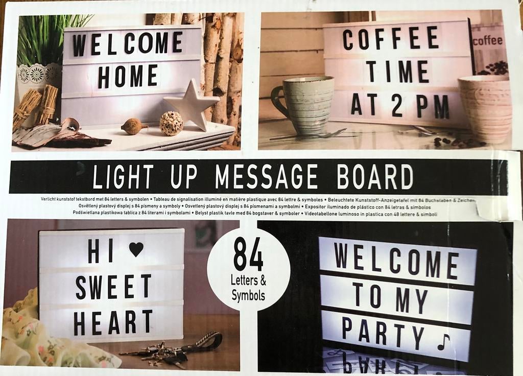 LICHT BOX met LETTERS, Ophalen of Verzenden, Nieuw