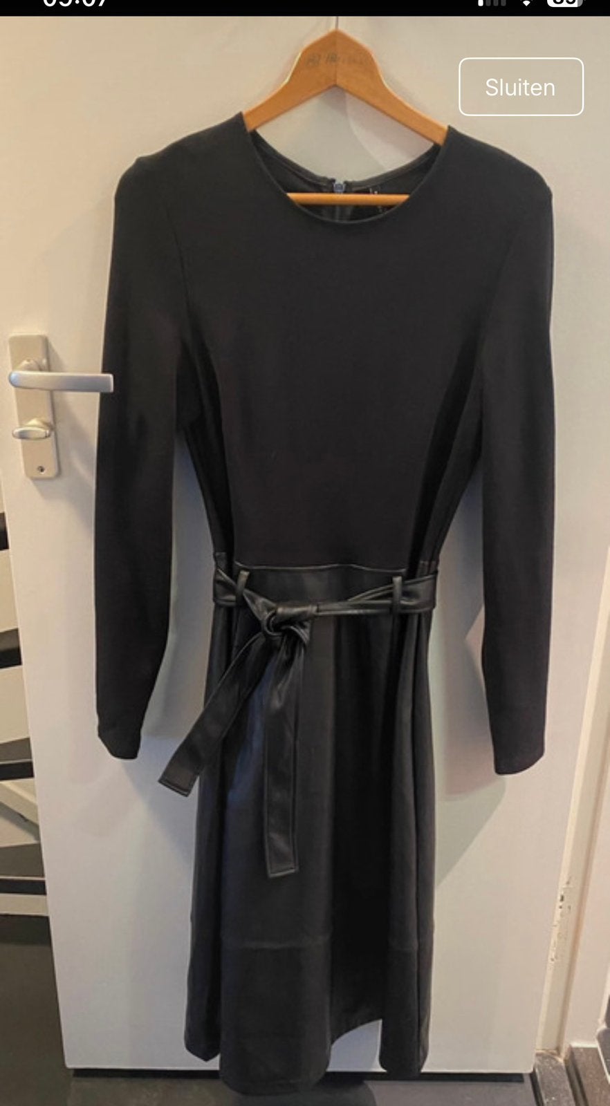 Mooie jurk Only met leren rok maat L, Maat 38/40 (M), Zwart, Ophalen of Verzenden, Zo goed als nieuw