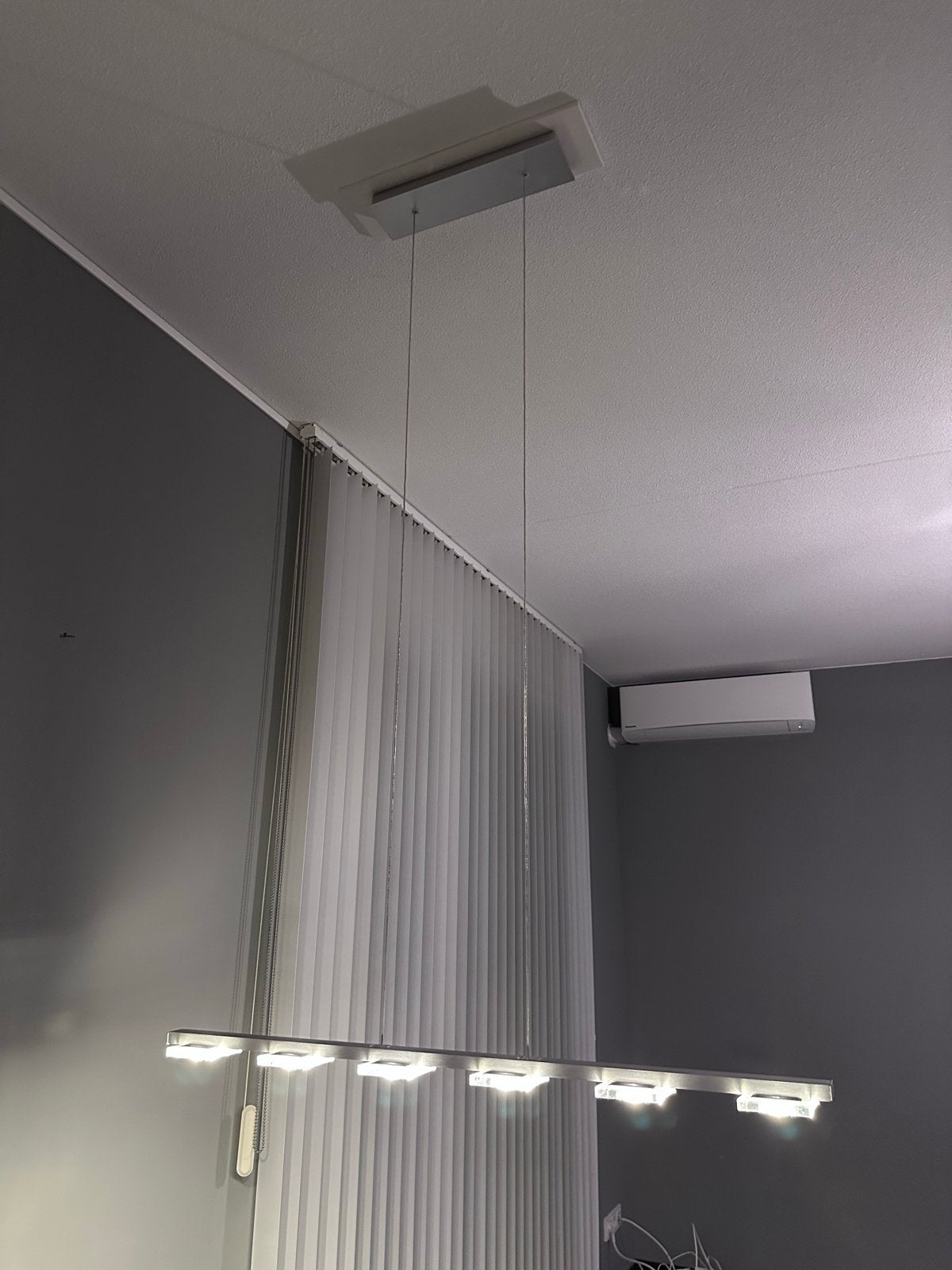 Moderne hanglamp met 5 spots, Ophalen, Zo goed als nieuw, Metaal, Overige fittingen