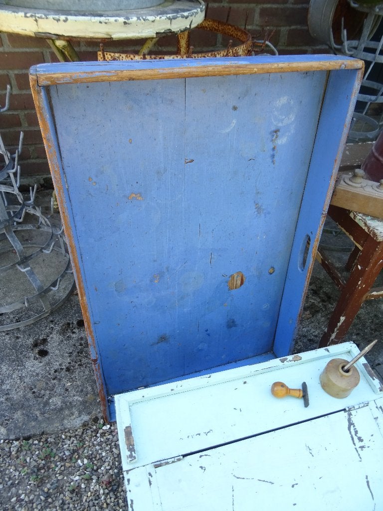 erg mooie lavendel kleur houten dienblad / mangelbak, Ophalen
