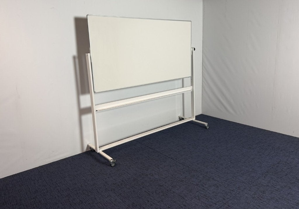 2 x Verrijdbaar whiteboard, wit, 200 x 100 cm., Ophalen, Mobiel, Gebruikt, Whiteboard