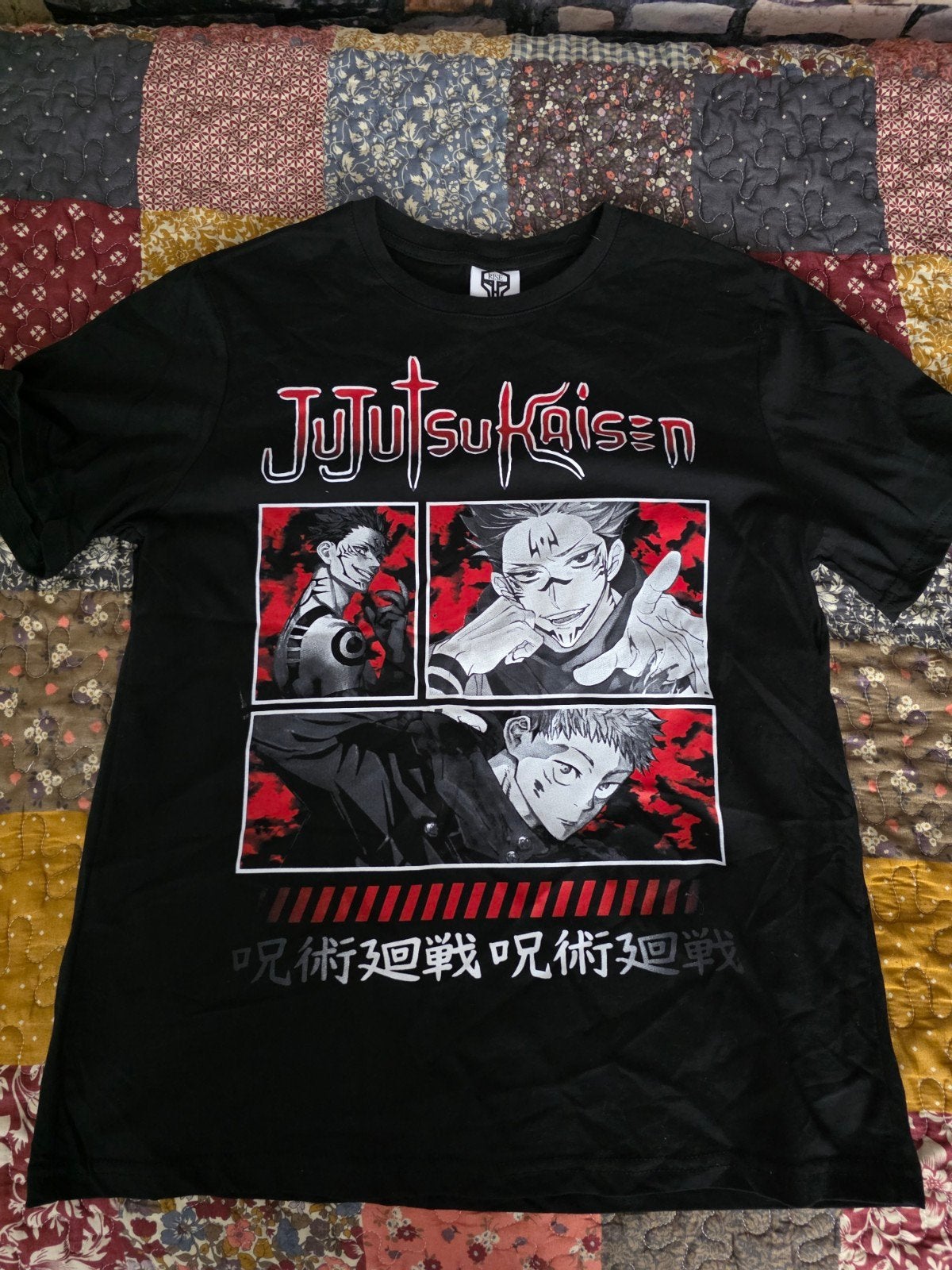 Jujutsu Kaisen T-shirt Sukuna - Zwart - Maat M, 123 Anime Straat, 1000 AB Anime Stad, Maat 48/50 (M), Zwart, Zo goed als nieuw