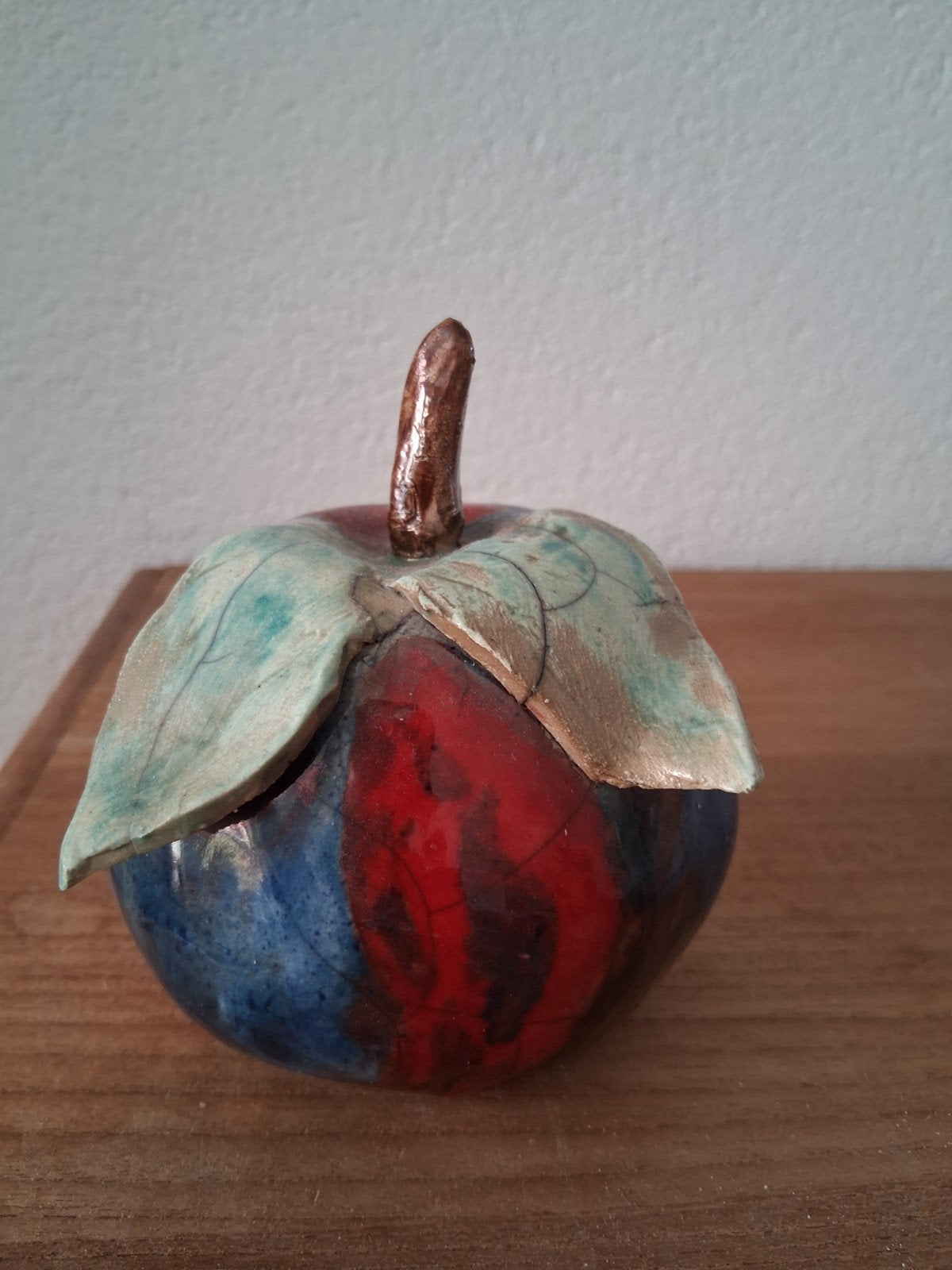 Keramieken Appel - Decoratief en Uniek (13cm), Verzamelen, Beelden en Beeldjes, Ophalen, Zo goed als nieuw, Overige typen