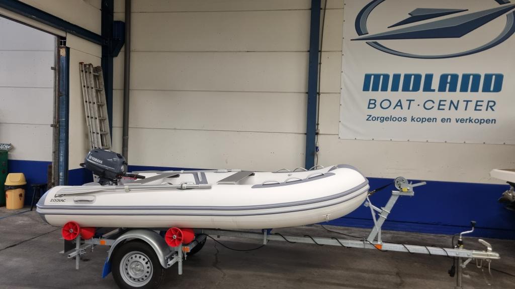 ZODIAC Cadet 350ALU met Yamaha F6 en trailer (zéér complee, Watersport en Boten, Gebruikt, Benzine, Zodiac