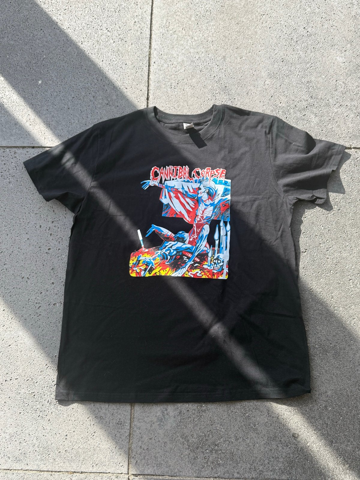 Cannibal Corpse T-shirt Zwart Maat XL, Ophalen of Verzenden, Zo goed als nieuw, Maat 52/54 (L), Zwart