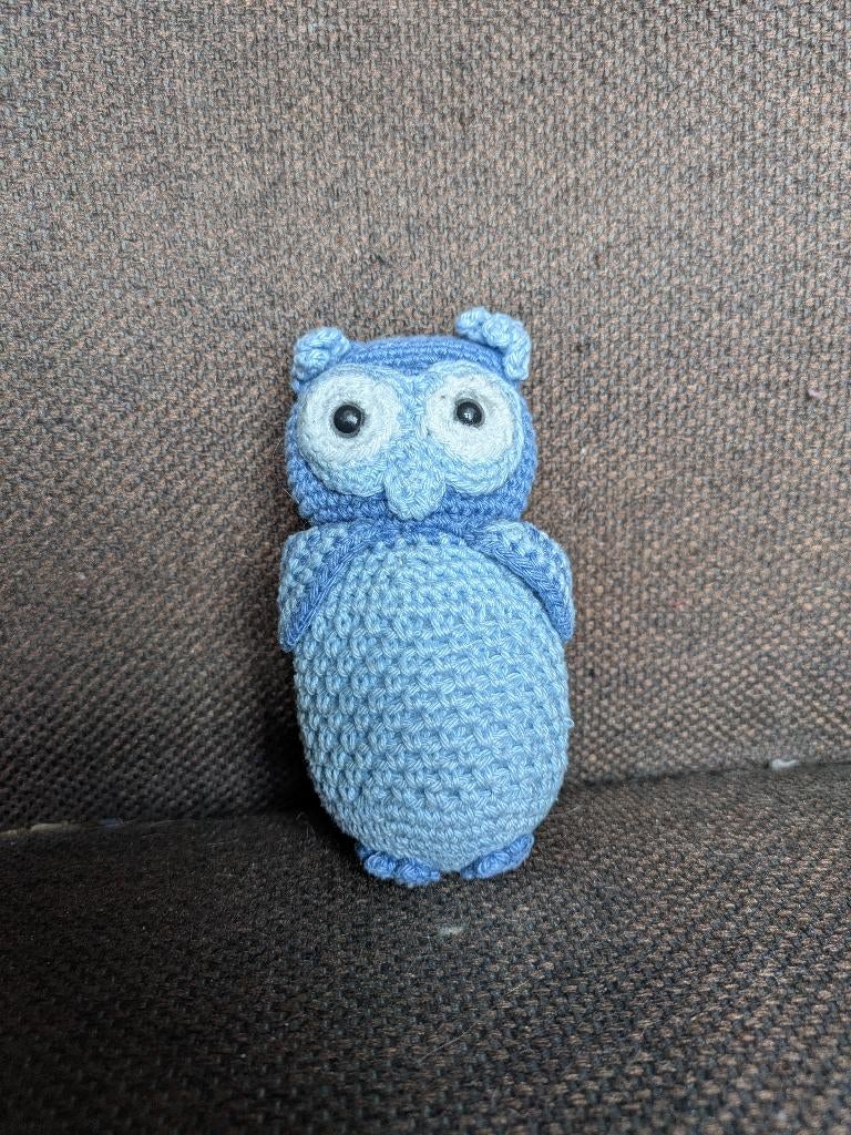 gehaakte blauwe knuffel uil, Overige merken, Overige karakters, Overige typen, Blauw
