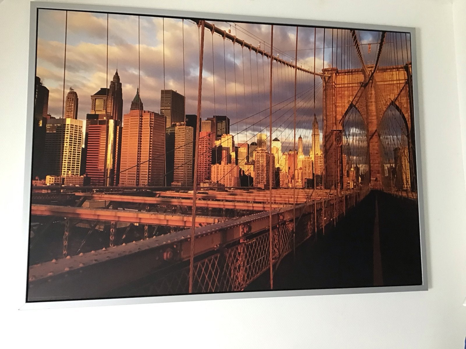IKEA Brooklyn Bridge Schilderij 1.40 x 1.00, Ophalen, Gebruikt, 125 cm of meer, Schilderij